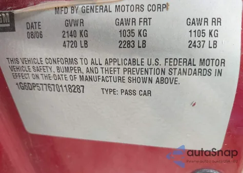 2007 Cadillac Cts Standard from USA, damaged, VIN 1G6DP577670118287